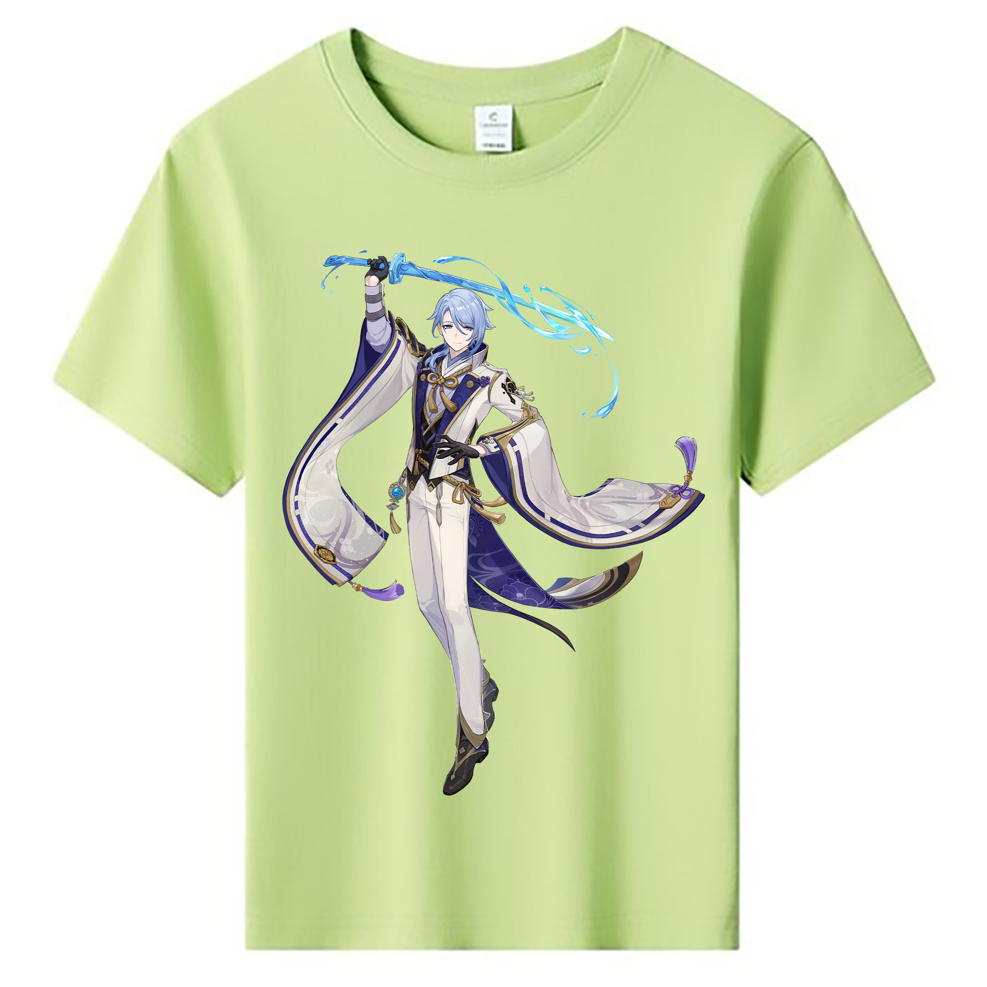 げんし神 神里綾人 かみさとあやと genshin Kamisato Ayato 綿100％キッズTシャツ（フロントプリント）